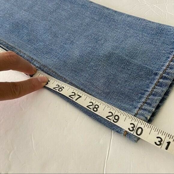 TORY BURCH Button Fly Women's Size 23 Straight Leg Jeans NEW Betsy Dusk Blue - Picture 12 of 12